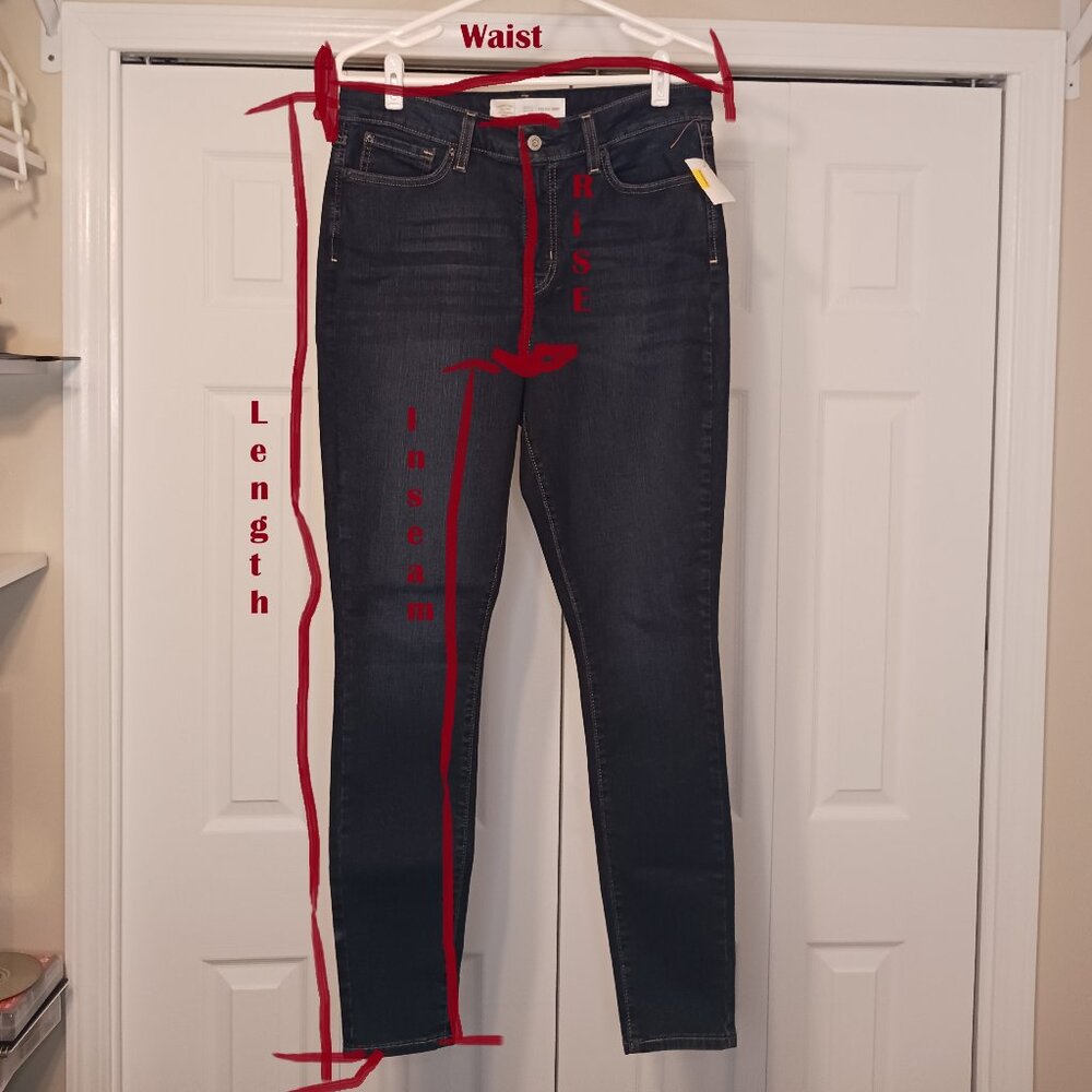 3/$18 - Loft Blue Modern Skinny Jeans Size 4 Petite - Picture 7 of 7